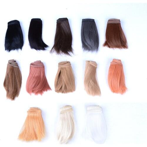 10cmx100cm fringe doll hair black blown khaki DIY wigs for 1/4 1/3 BJD SD handmade doll bang doll wigs