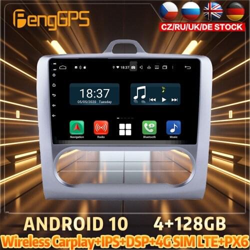 128G Android10 PX6 DSP For Ford Focus 2007 - 2011 Car DVD GPS Navigation Auto Radio Stereo Video Multifunction CarPlay HeadUnit