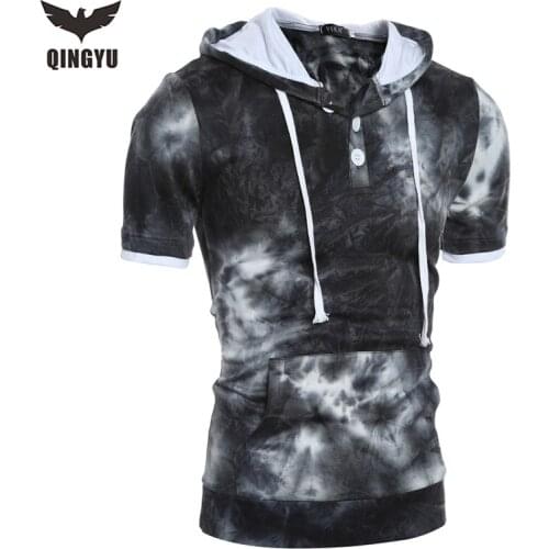 2018 New Men Hombre Hip Hop Hoodies Men Brand Hoodie Hedging Sweatshirt Slim Fit Men Short sleeve Hoodies Male Leisure Hoody XXL