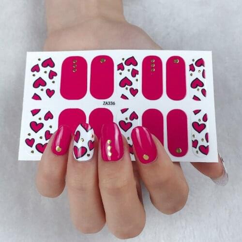2021 Heart Snowflake Daisy Fower Nail Stickers 3D Gilding Nail Stickers Paper Full Adhesive Nail Applique Nail Sticker Geometry