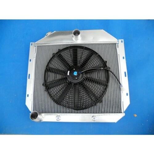 3 Row FOR 1951-1957 International Harvester Truck Aluminum Radiator & 16" Fan 51 52 53 54 55 56 57