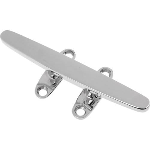 4Pcs 8 inch 200mm Stainless Steel Yacht Cleats for Boat Yacht or Dock, Marine Grade
