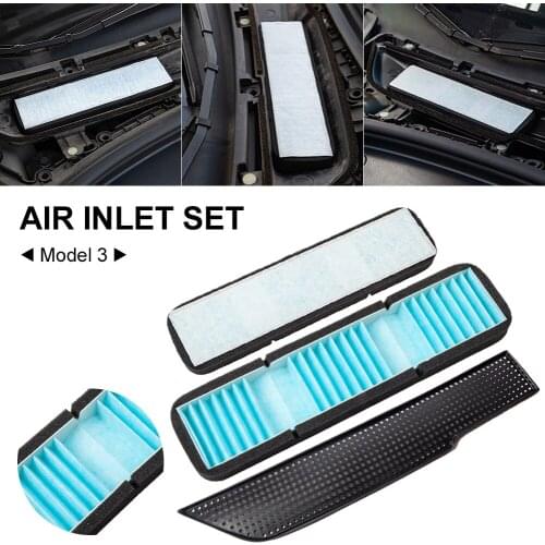NEW Car Air Intake Filter Inlet Air Vent Filter Protect from Leaves Clogging Air Conditioning Intake Filter for Tesla Model 3