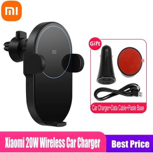 Xiaomi Mi 20W Max Qi Wireless Car Charger WCJ02ZM Auto Pinch with Intelligent Infrared Sensor Fast Charging Phone Holder