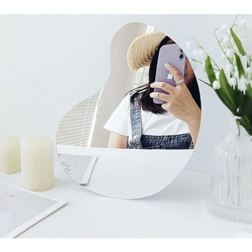 Ins Decorative Mirror Irregular Acrylic Makeup Mirrors Bedroom Desktop Ornaments Reflection Board Photo Props Home Decor