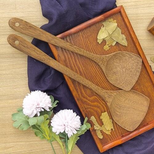 Wooden spatula with chicken wings non stick special handle solid wood spatula set stir fry spatula kitchen gadgets cooking tools