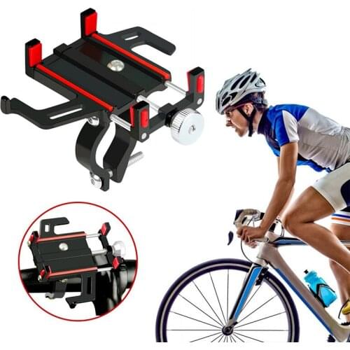 Aluminum Alloy Bike Phone Holder Adjustable Bicycle Motorcycle Handlebar Phone Clip Mount MTB Road Bike Moto Phone Stand Bracket