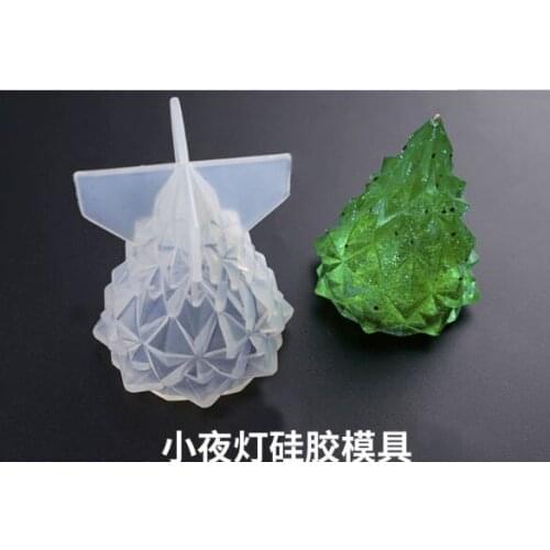DIY Handmade Crystal Epoxy Mould Christmas tree night light Silicone Mould Cake Baking Mold kitchen tools