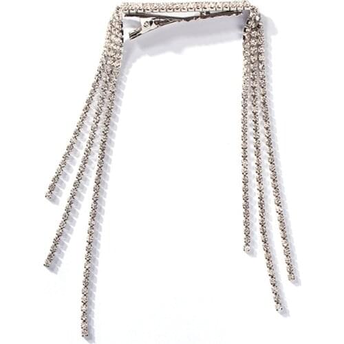 Long Crystal Tassel Hairpins Hair Clips Hair Accessories Elegant Barrettes Jewelry Women Hair Pins Head Jewel