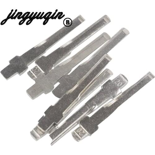 Jingyuqin 10PCS Remote NO.20 Uncut Car Key Blade For Benz Folding Flip Metal UncutCar Key Blank