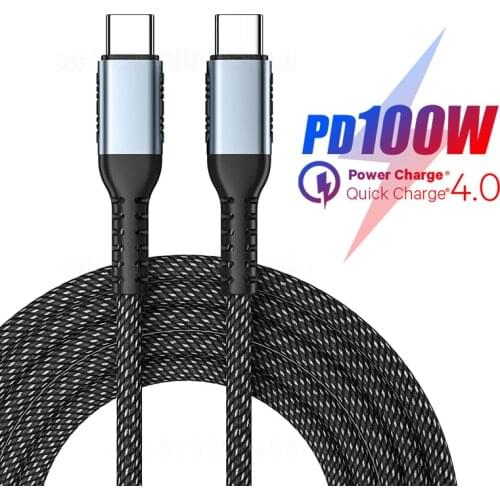 100W USB C to USB Type C Cable USB C PD 5A Fast Charging Cord USB-C Type-c Cable for MacBook iPad Samsung Huawei Xiaomi 0.5/1/2M