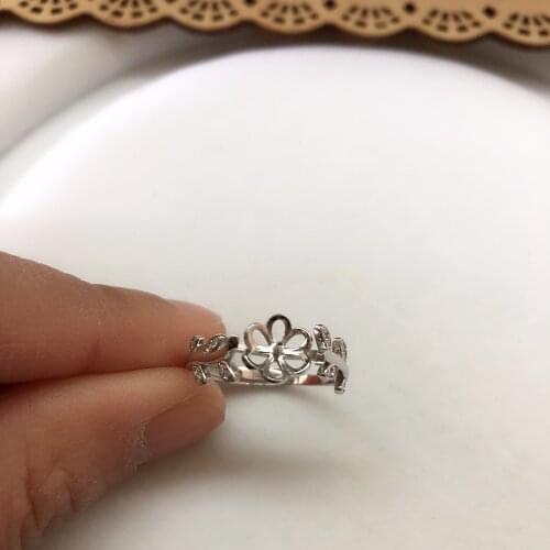 Ring Base Mountings Findings Settings Adjustable Ring Jewelry Parts Fittings Accessories for Pearl Beads Stones