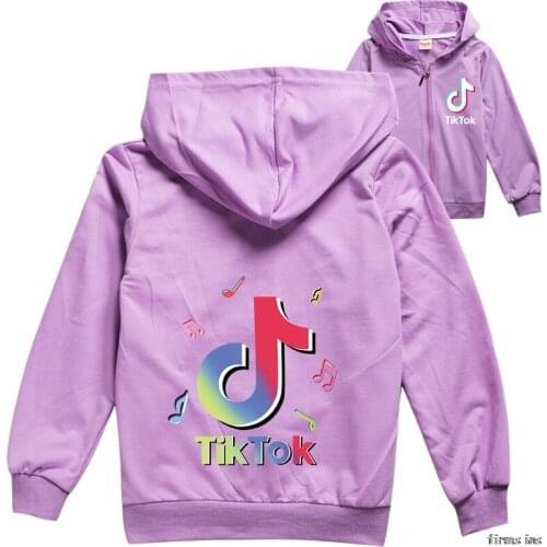 Boys Tik Tok Clothes Zipper Cartoon Hooded Jacket Toddler Girls Kids Children Coat Casual Autumn Outerwear for Girl
