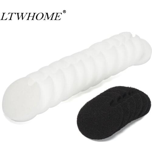LTWHOME Carbon Filter Pads and Fine Filter Pads Fit for Eheim Aqua Compact 40 / 60