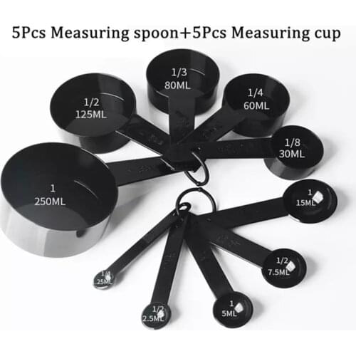 5/10 pieces/set measuring spoons plastic measuring cups and measuring spoons baking tea coffee kitchen mini tool set 5z