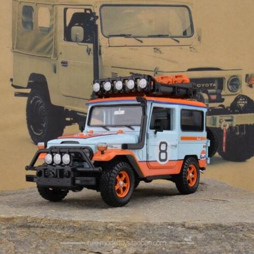 Motor max 1:24 Toyota Land Cruiser FJ40 gulf Travel version Off-road simulation limited die-casting collection alloy car model