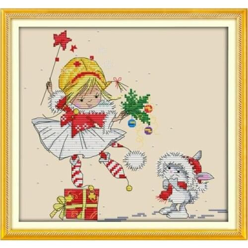 The ghosts of Christmas cross stitch kit 14ct 11ct count print canvas stitches embroidery DIY handmade needlework plus