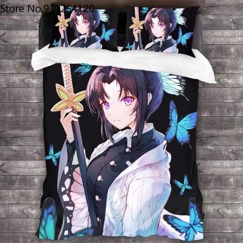 Tokyo Ghoul Duvet Cover Sets 2/3 Piece Demon Slayer Bed Quilt Cover My Hero Academia Kids Bedding Sets Home Decor No Sheet