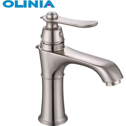 OLINIA brand basin faucets of brown color bathroom faucets polished surface ceramic valve core OL8260WD