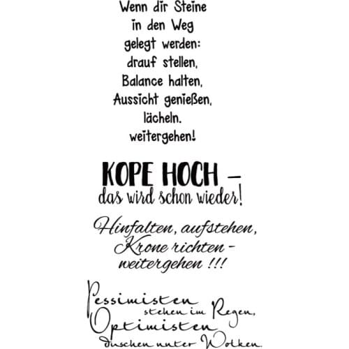 German stamp Clear Stamp for Scrapbooking Transparent Silicone Rubber DIY Photo Album Decor Q128