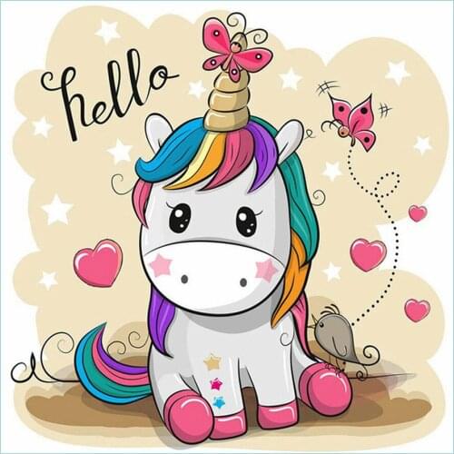 Simple Cartoon Unicorn Diamond Painting Round Full Drill Nouveaute DIY Mosaic Embroidery 5D Cross Stitch Home Decor Gifts