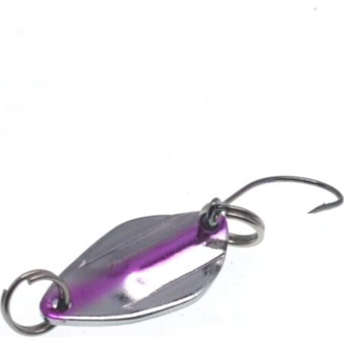 Fishing Small Spoon Lure 3g Hard Bait Dual Color Single Hook Artificial Lures Lot 6 Pieces Sale