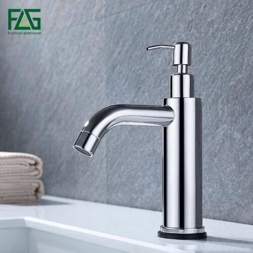 FLG Sensor Basin Faucet Stainless Steel Smart Touch Sensor Sensitive Bathroom Faucets Touch Control Tap With Soap Dispenser