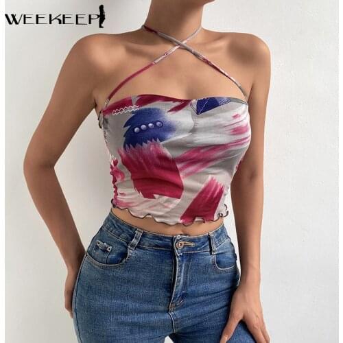 Женские летние топы WEEKEEP China At AliExpress