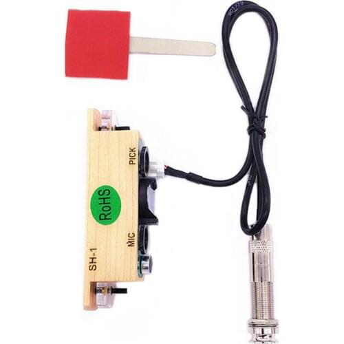1pc Acoustic Guitar Piezo Pickup Punch-free EQ Active Soundhole Pickup Multi-function Folk Electric Guitar Accessories