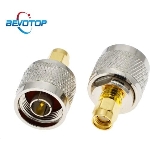 10 PCS/lot RP-SMA Male Plug to N Male Plug Adapter RF Coax Connector Straight