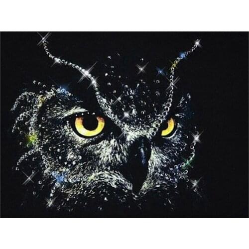 Diamond Painting Kits Cartoon Owl Diamond Embroidery Full Round With AB Drill Display Mosaic Cross Stitch Kit Animals Bead Gift