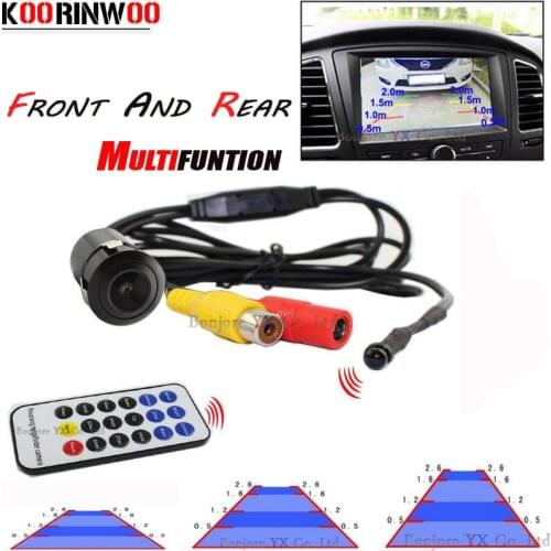Koorinwoo Adjust Remote Control Parking Line Parking Assistance HD CCD Car rear view camera Front camera Back for Car DVD Radio