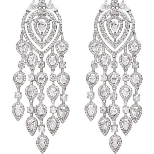Bettyue Charming Shiny Zirconia Earring Tassel Style Jewelry For Female Fashion Statement Decoration Exquisite Ornament