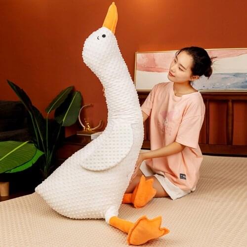 50-120CM Big White Goose Peluches Big Animal Plush Stuffed Toys Pillow Sofa Cushion room Decoration Holiday Girlfriend Gifts