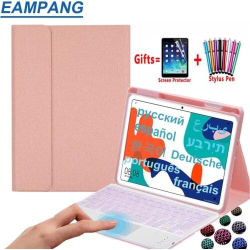 Backlit Touchpad Keyboard Case For Huawei Matepad T10 T10s 10.4 Pro Mediapad M6 10.8 Korean Spanish Arabic Backlight Keyboard