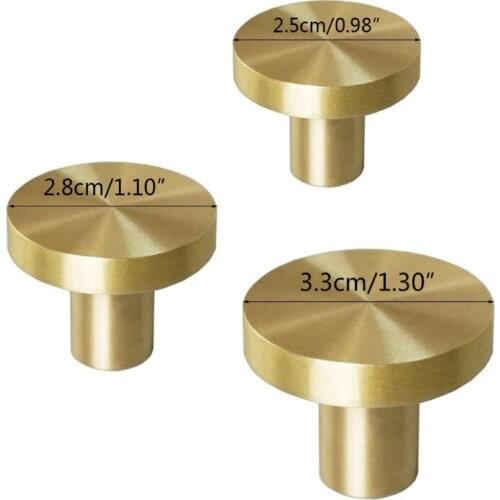 Pure Copper Cabinet Knobs Antique Kitchen Furniture Door Handles Drawer Pulls