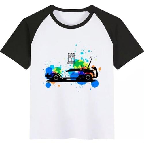 Back To The Future DMC Delorean Children Print DMC T-shirt Girls/Boys Funny Baby Clothes Kids Summer Short Sleeve Tshirt