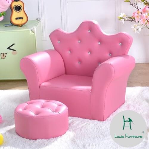 Louis fashion Childrens sofas lovely crown baby environmental belt stool Mini Princess special price