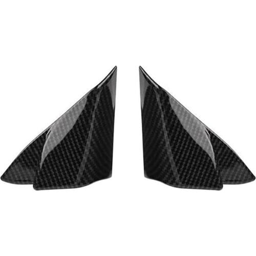 For Toyota Camry 18-21 Car Front Door Window A Pillar Cover Trim Triple-Cornered Speaker Decor Accessories, Carbon Fiber