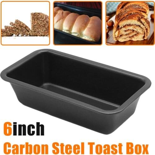 6 inch Loaf Pan Rectangle Toast Bread Mold Cake Mold Carbon Steel Loaf Pastry Baking Bakeware DIY Non Stick Pan Baking Supplies