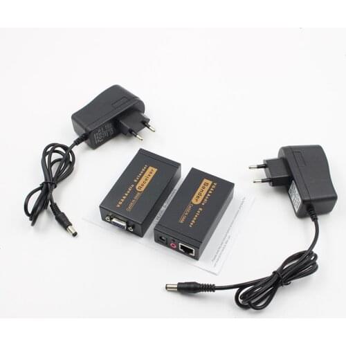 1 Pair Of ReceiverTransmitter VGA Extender VGA Cable Transmitter Receiver 100 Meters Extended To PJ45 Amplifier Suitable For DVD