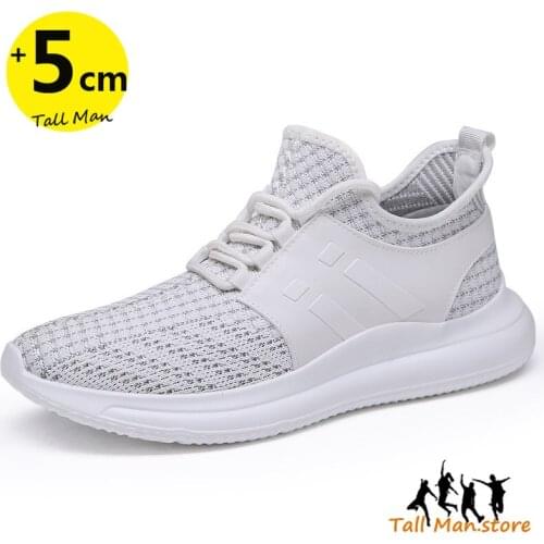 Sneakers Men Height Increasing Shoes Elevator Shoes Height Increased Insoles 5cm Sport Shoes Taller Man