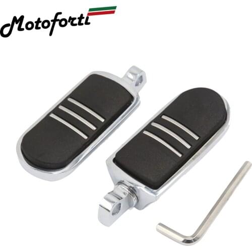 Motoforti Chrome Male Mount Streamliner Footpegs Foot Rest For Harley Davidson Motorcycle