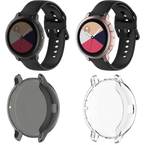 Soft Screen Protective Case For Samsung Galaxy Watch Active2 44mm Fitness Watch Plating TPU 0.3mm All-inclusive Protective Cover