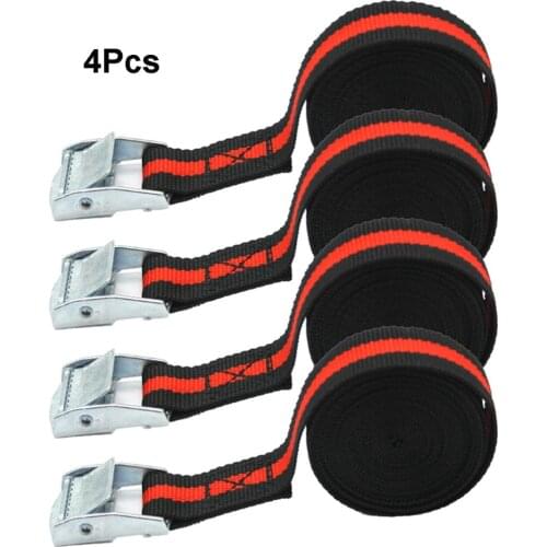 Pack of 4 Lashing Straps with Buckle Good for Bonus Carry Case Superior Strength Moving Nylon Blet For Truck, Trailer Motorcycle
