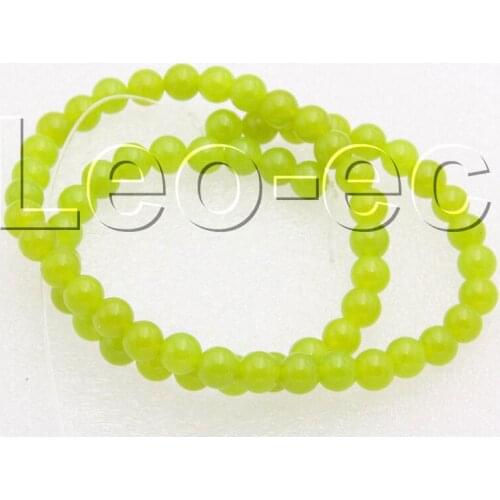 Natural 6mm round yellow jades Stone Loose Beads for Jewelry Making Strand 15" v1396