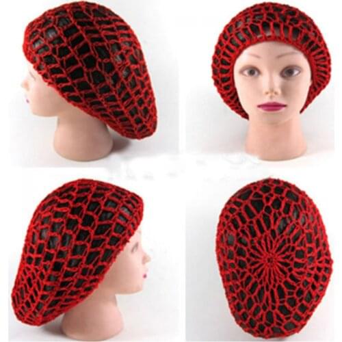 New Arrival Women Ladies Soft Rayon Snood Hair Net Crocheted Hair Net Hot sale accessories cheveux femme