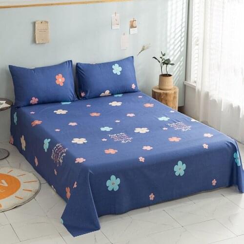 Bed sheet + pillowcase) 3 piece set of single and double student double bed 1.8m1.5m children 1.2 sheet pillowcase