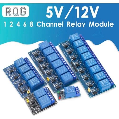 5v 12v 1 2 4 6 8 channel relay module with optocoupler Relay Output 1 2 4 6 8 way relay module for arduino In stock