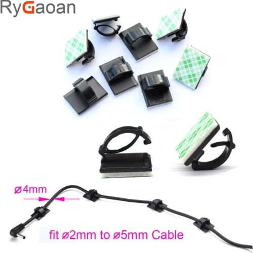 RyGaoan 8 piece Multifunctional Adhesive Car Charger Line Holder USB Cable Car Clip Interior Accessories Auto Fastener & Clip